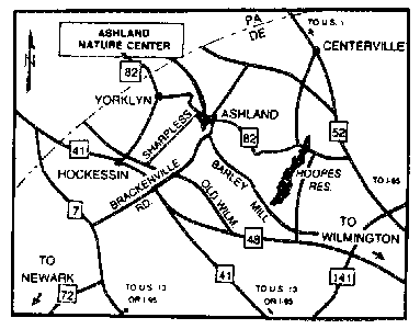 Ashland Nature Center Location Map