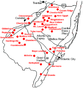 Southern New Jersey Map